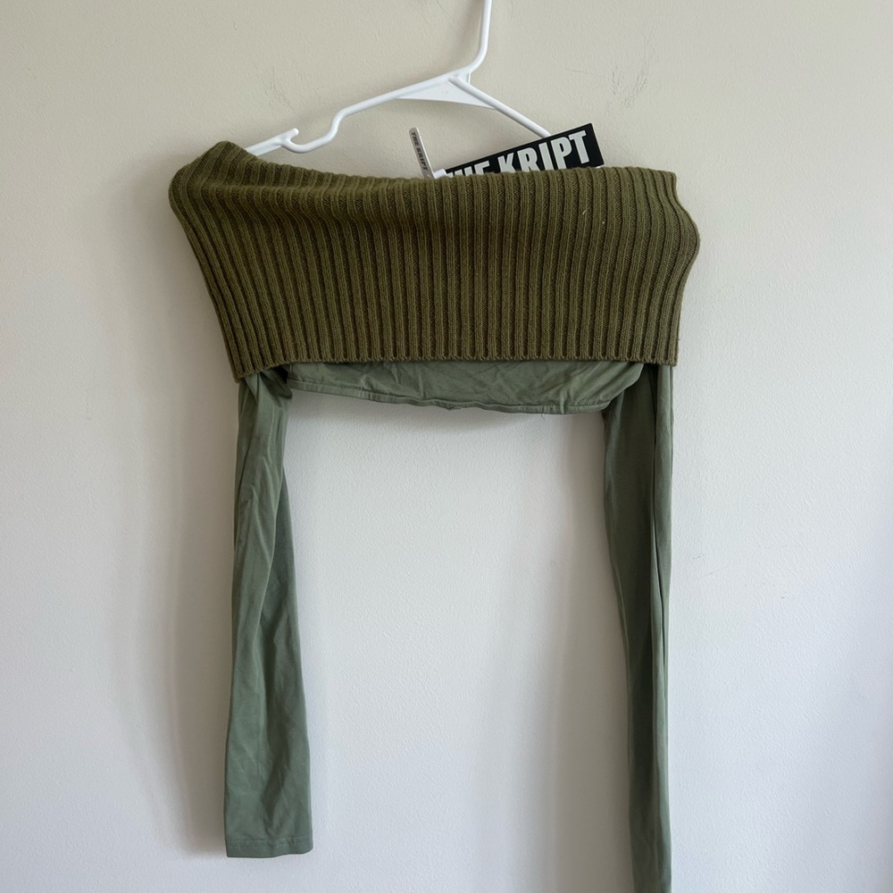 The Kript Women's Green Khaki Top